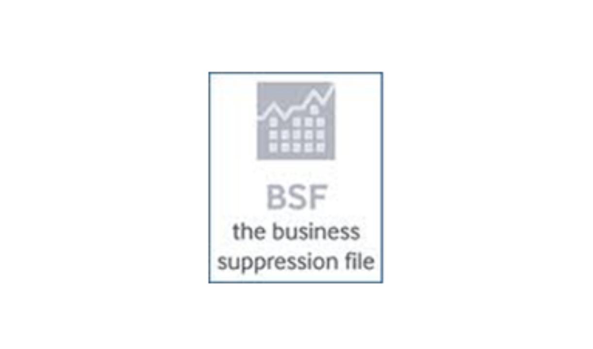 The business suppression file logo